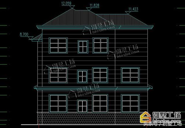 11.6X13m三層農村別墅設計圖，造價25萬，真正適合農村人的自建房