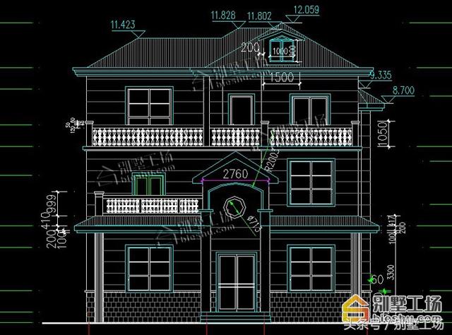11.6X13m三層農村別墅設計圖，造價25萬，真正適合農村人的自建房