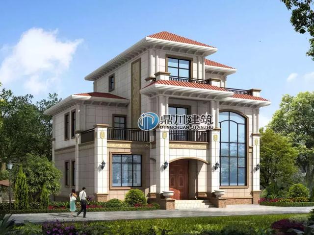 4套帶旋轉樓梯三層農村別墅設計圖，復式設計很大氣，旋轉樓梯最驚艷！