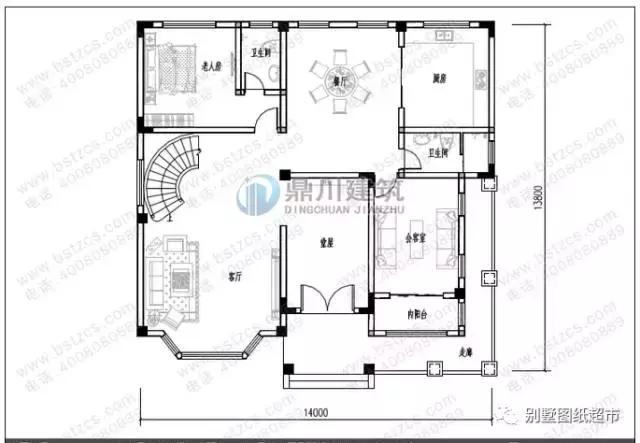 4套帶旋轉樓梯三層農村別墅設計圖，復式設計很大氣，旋轉樓梯最驚艷！