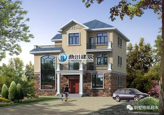 4套帶旋轉樓梯三層農村別墅設計圖，復式設計很大氣，旋轉樓梯最驚艷！