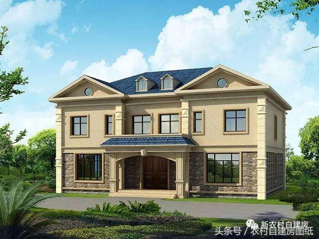 五棟兄弟雙拼別墅設(shè)計(jì)圖，3款共堂屋，一款帶門(mén)面，單戶最低16萬(wàn)