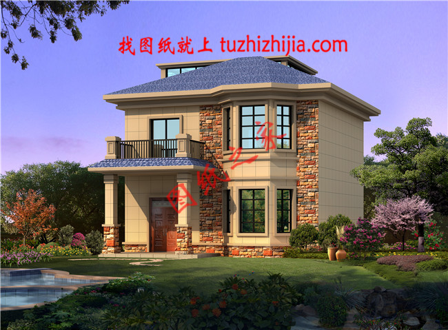 80平方米二層房屋設計圖，造價10萬左右