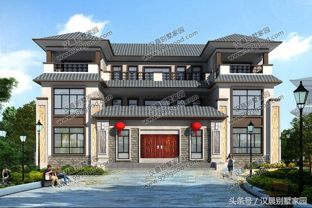 2款農(nóng)村自建新中式風(fēng)格別墅圖，主體造價(jià)在50萬(wàn)左右，簡(jiǎn)直是太值了