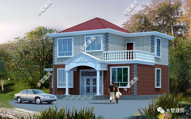 200平田園風(fēng)農(nóng)村自建房別墅設(shè)計(jì)圖，平屋頂與坡屋頂相結(jié)合，趕緊來一棟吧！