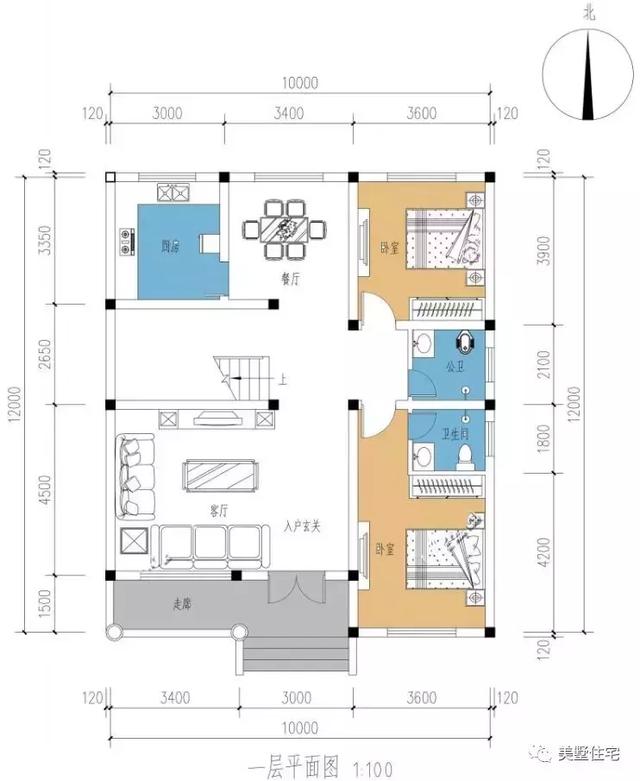 8棟120平左右農村別墅圖，符合宅基地批準，建成之后家人喜歡鄰里夸