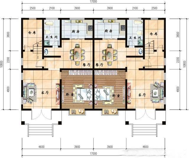 兄弟雙拼自建房，美觀大氣，戶型非常實用，看了真的好想回家建房！