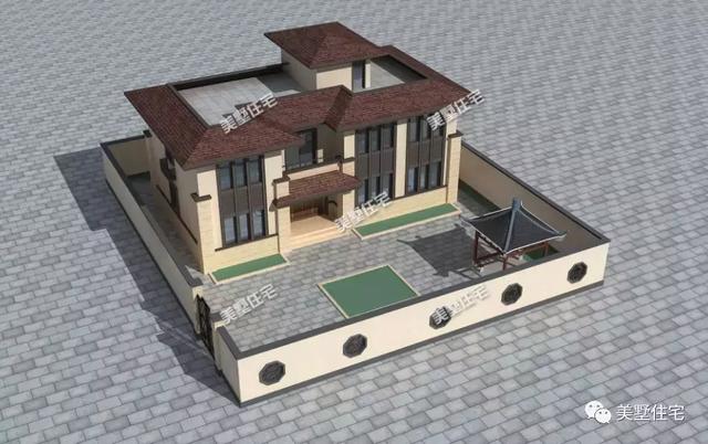 開間9米的新中式美宅設計圖，糅合了中西方迥異的審美，驚艷眾人