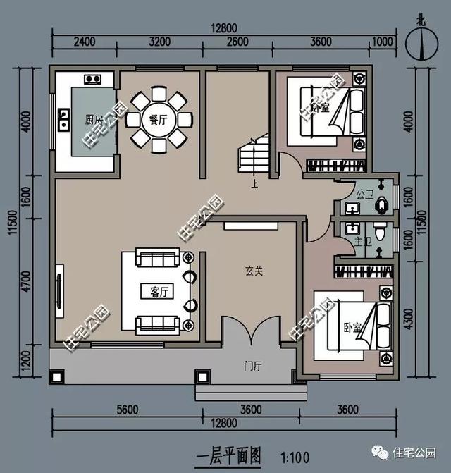11×12米農村現代風別墅設計圖，大露臺、寵物間、小吧間都是當下室內設計的時尚新寵，年輕人的最愛
