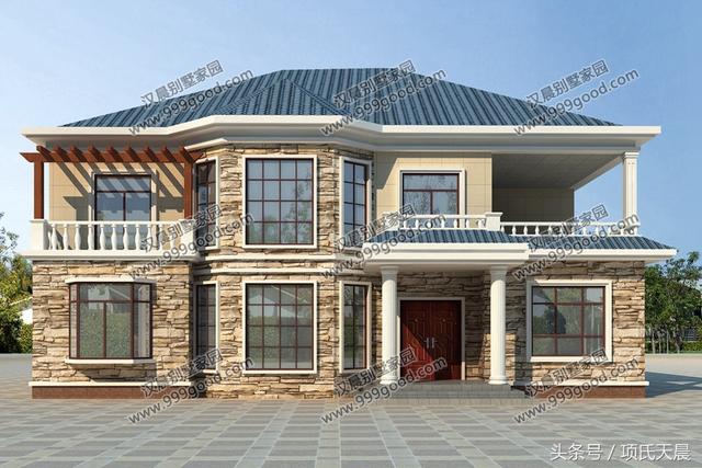 幾套開(kāi)間16米的兩層自建房別墅，布局合理，功能齊全，外觀簡(jiǎn)單大方，來(lái)看看有沒(méi)有符合你心意的