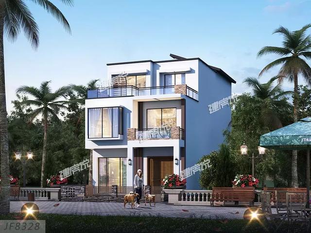 3款三層別墅戶型圖，專為農村設計，外觀大氣內部實用，造價不到40萬