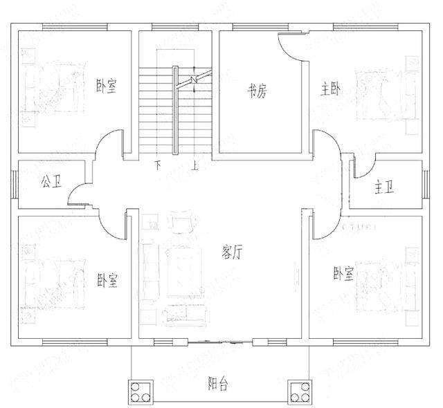 2款風格不同的進深10米左右二層農村別墅戶型設計圖，馬上對比看看你更喜歡哪個戶型