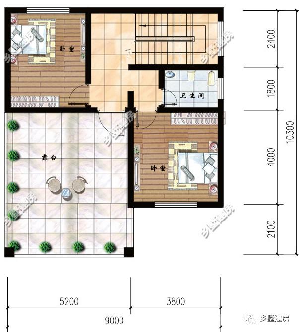 9X10米農村三層別墅設計圖，為小宅基小戶型量身定制，小面積照樣高大上