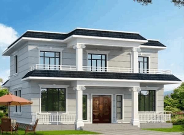 12x11米經濟實用二層別墅圖，平頂小別墅簡約干練，不管什么風格，和諧的就是最好的