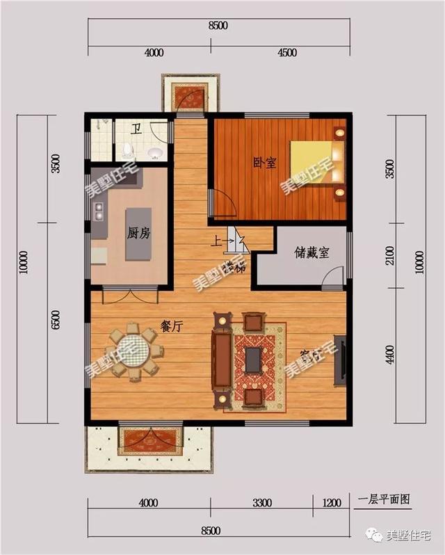 兩款小面寬的別墅戶型圖，占地不足100平，照樣美美噠