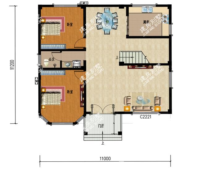 新歐式兩層別墅圖，仿佛童話故事里的小城堡，主體25萬，占地126平方