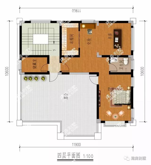 兩款平屋頂設計的別墅戶型圖，農村自建房用平頂美觀有省錢，第一棟真是太漂亮了