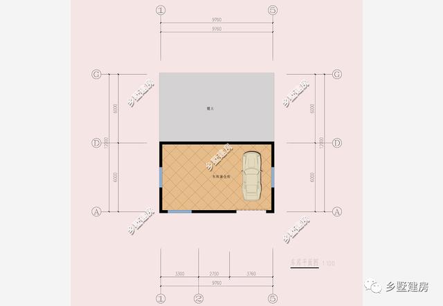60平大車庫3層自建簡歐別墅圖，映入眼簾的是一排階梯直接可以上二樓，非常的大氣，你值得擁有