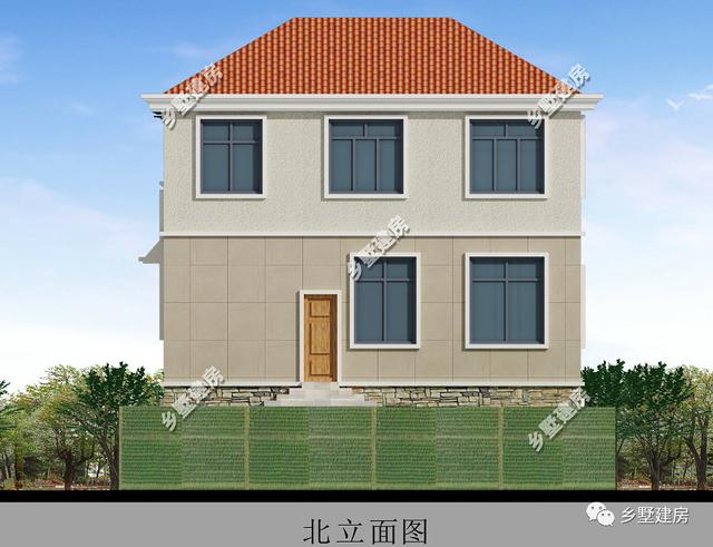 60平大車庫3層自建簡歐別墅圖，映入眼簾的是一排階梯直接可以上二樓，非常的大氣，你值得擁有