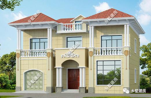 5x13米農村小開間自建房設計圖，湛藍色簡單造型的坡屋頂，簡約、大方，更顯精致