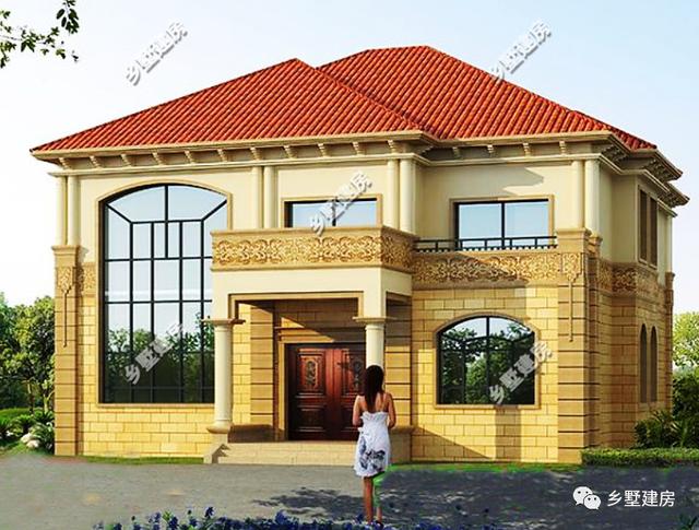 5x13米農村小開間自建房設計圖，湛藍色簡單造型的坡屋頂，簡約、大方，更顯精致