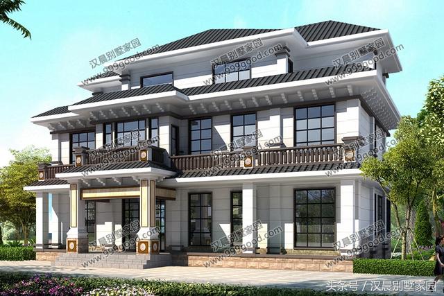 三款新中式別墅設計圖，不論新中式還是徽派形式，多看一眼都心動，不選擇一棟都不甘心！