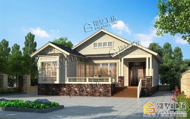 農村一層別墅設計圖，現代風格，給父母建一套這樣的養老房，絕對贊