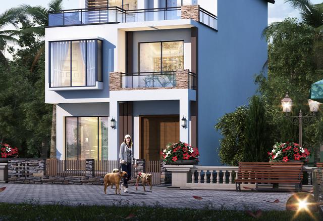 三層私人定制現(xiàn)代風(fēng)別墅圖，開(kāi)間7.5米，外觀明快簡(jiǎn)潔，讓人百看不厭