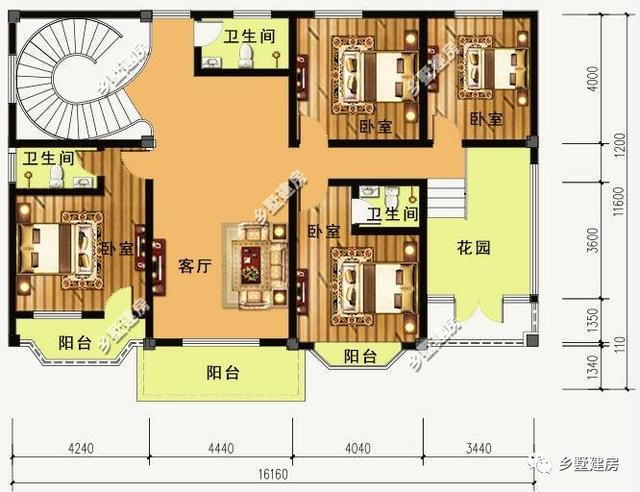 兩款農村自建別墅圖紙，造型新穎門廳+露臺+飄窗+車庫，完美的房子