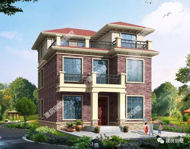 三款小面寬的農(nóng)村別墅戶型圖，第一棟韻味十足，第二棟有異域風(fēng)情，第三棟清新時尚