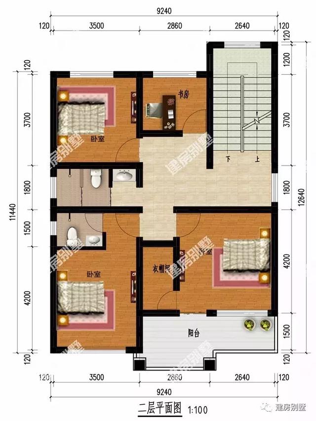 三款小面寬的農(nóng)村別墅戶型圖，第一棟韻味十足，第二棟有異域風(fēng)情，第三棟清新時尚