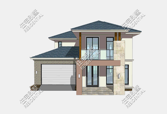 二層現代簡約派小別墅， 框架結構開間12X15精雕細刻，打造完美居住體驗