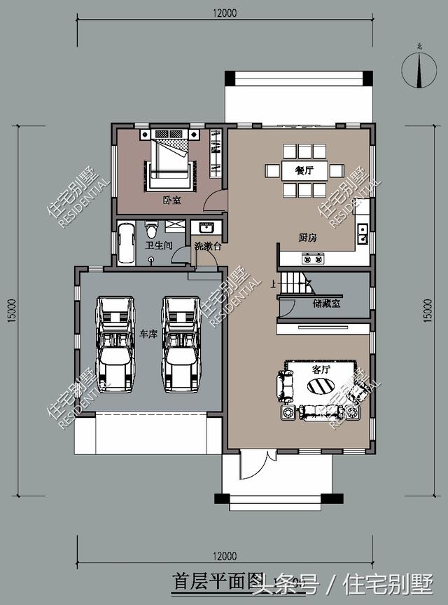 二層現代簡約派小別墅， 框架結構開間12X15精雕細刻，打造完美居住體驗