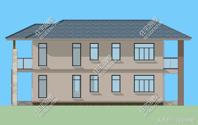 二層現代簡約派小別墅， 框架結構開間12X15精雕細刻，打造完美居住體驗