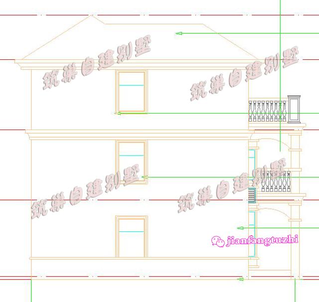 130平米13x10米三層別墅設計圖，復式挑空，喚起你對兒時紅磚瓦房的記憶