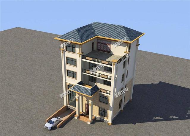 帶車庫的四層農(nóng)村別墅設(shè)計圖，現(xiàn)在建房還是帶個車庫最好