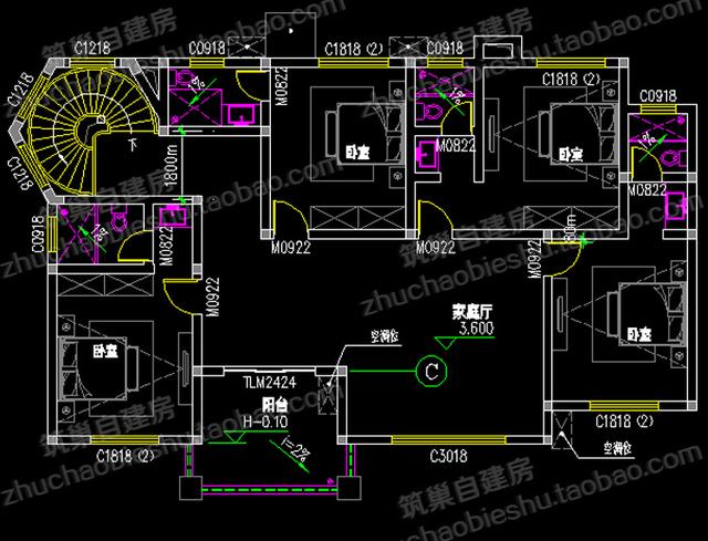 二層農村別墅圖紙設計圖，造價25萬左右，這套設計處處是亮點