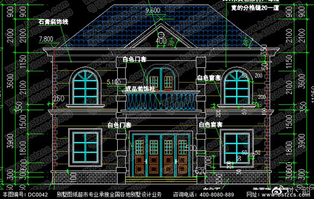 二層別墅全套設計圖紙，外觀清新淡雅，內部經濟實用，非常適合農村建