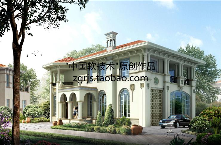 8套純歐式別墅建筑設計CAD圖紙 效果圖片/自建房住宅資料