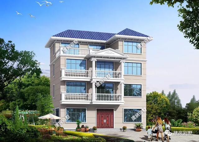 四層農村別墅設計圖，美觀易施工，有備用客房