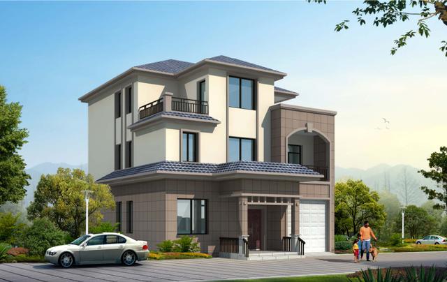 經典簡歐風格三層別墅設計圖，新農村自建房強烈推薦！