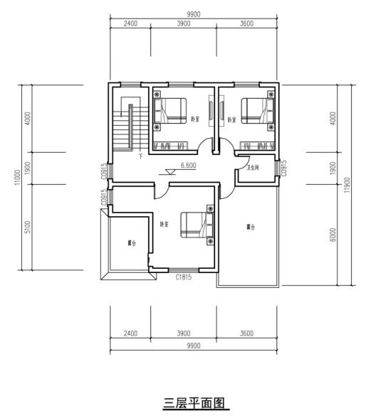 經典簡歐風格三層別墅設計圖，新農村自建房強烈推薦！