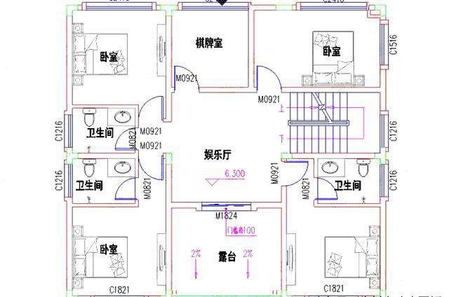 12×11米10臥帶車庫中式風格三層別墅設計圖，主體造價大概32萬，關鍵實用性強