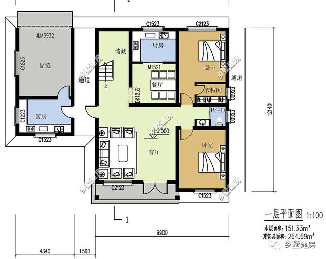 這款別墅設(shè)計圖花30萬就能建，帶水池，有花草綠植