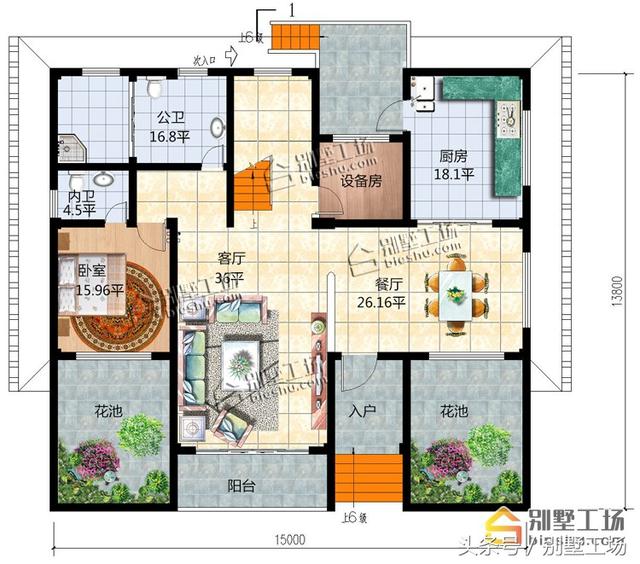 15X14米二層別墅設(shè)計圖，空間利用合理且居住舒適