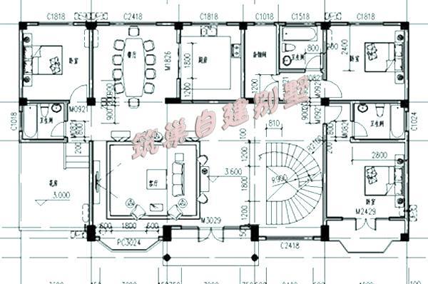 二層農(nóng)村自建別墅設(shè)計(jì)圖，帶鍋爐房+陽光房，適合北方人建造，造價35-40萬。