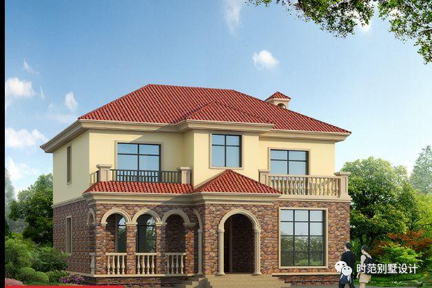 小戶型兩層簡歐式別墅設計圖，高端、大氣、上檔次，5室2廳，特別適合農村自建