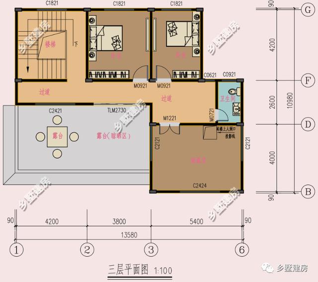 三層農村小別墅設計圖，堂屋加大露臺的搭配，讓我也就看了十幾遍，你們喜歡這樣的別墅嗎？