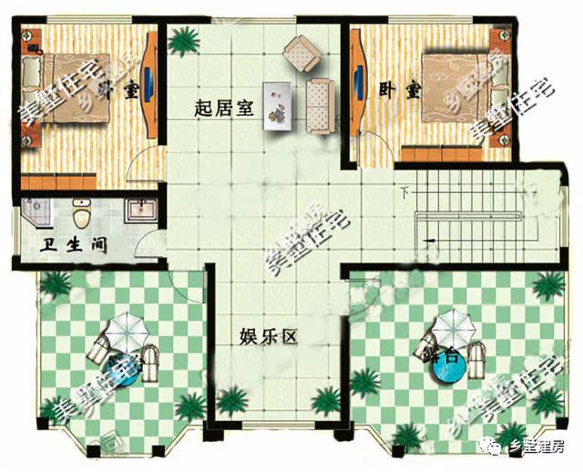 三層農村小別墅設計圖，堂屋加大露臺的搭配，讓我也就看了十幾遍，你們喜歡這樣的別墅嗎？