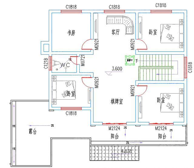 2款二層農(nóng)村小別墅設(shè)計圖，造價不高，適合普通農(nóng)村家庭建造